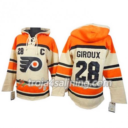 Philadelphia Flyers Claude Giroux 28 Cream Sawyer Hooded Sweatshirt - Herr